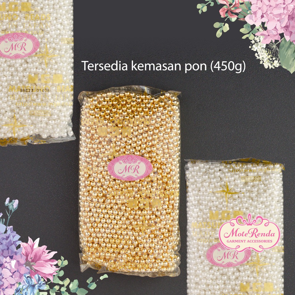 Mutiara Jepang MGB natural, size 3-10mm kode 4PSO