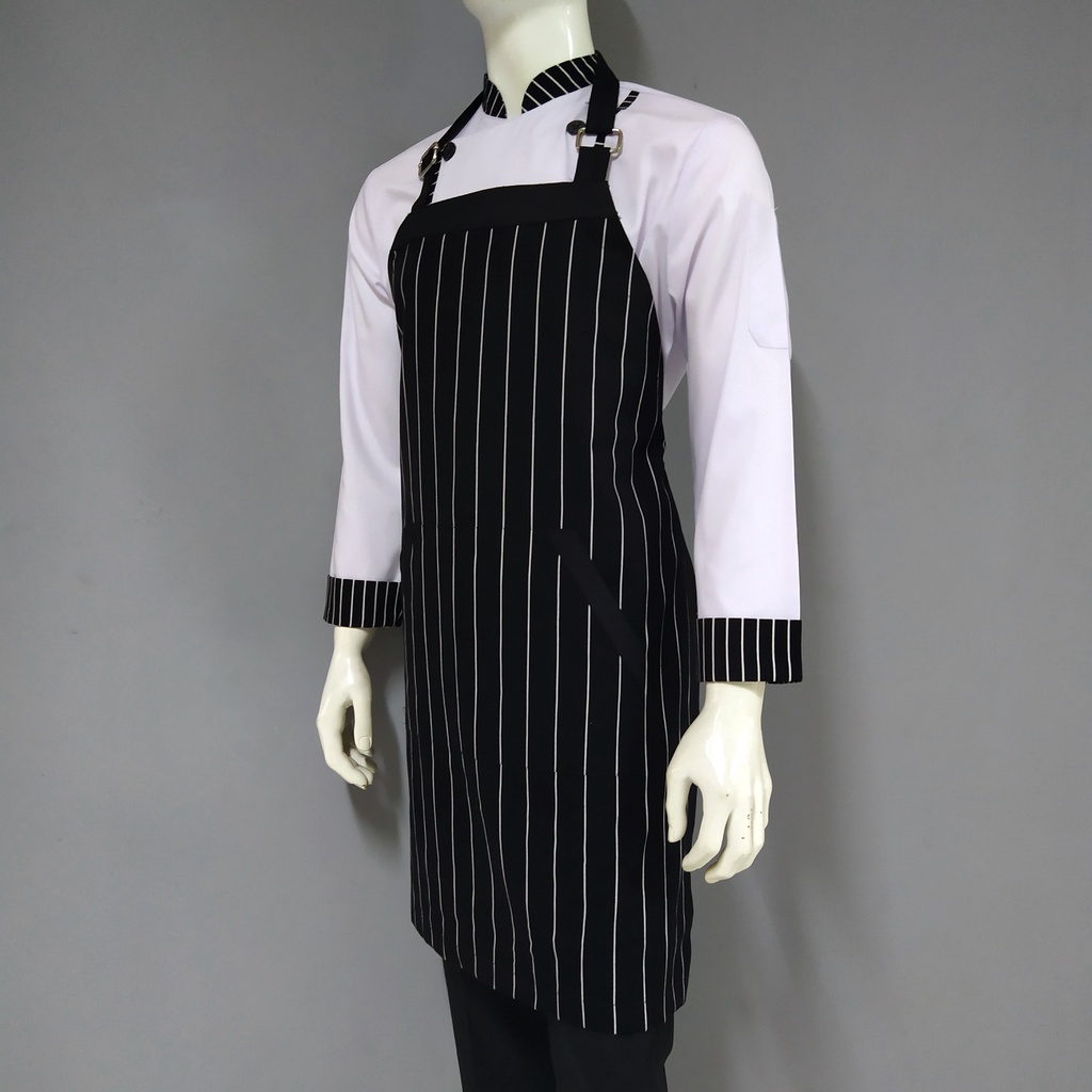 Chef Wear Apron / Celemek Full STRIPE