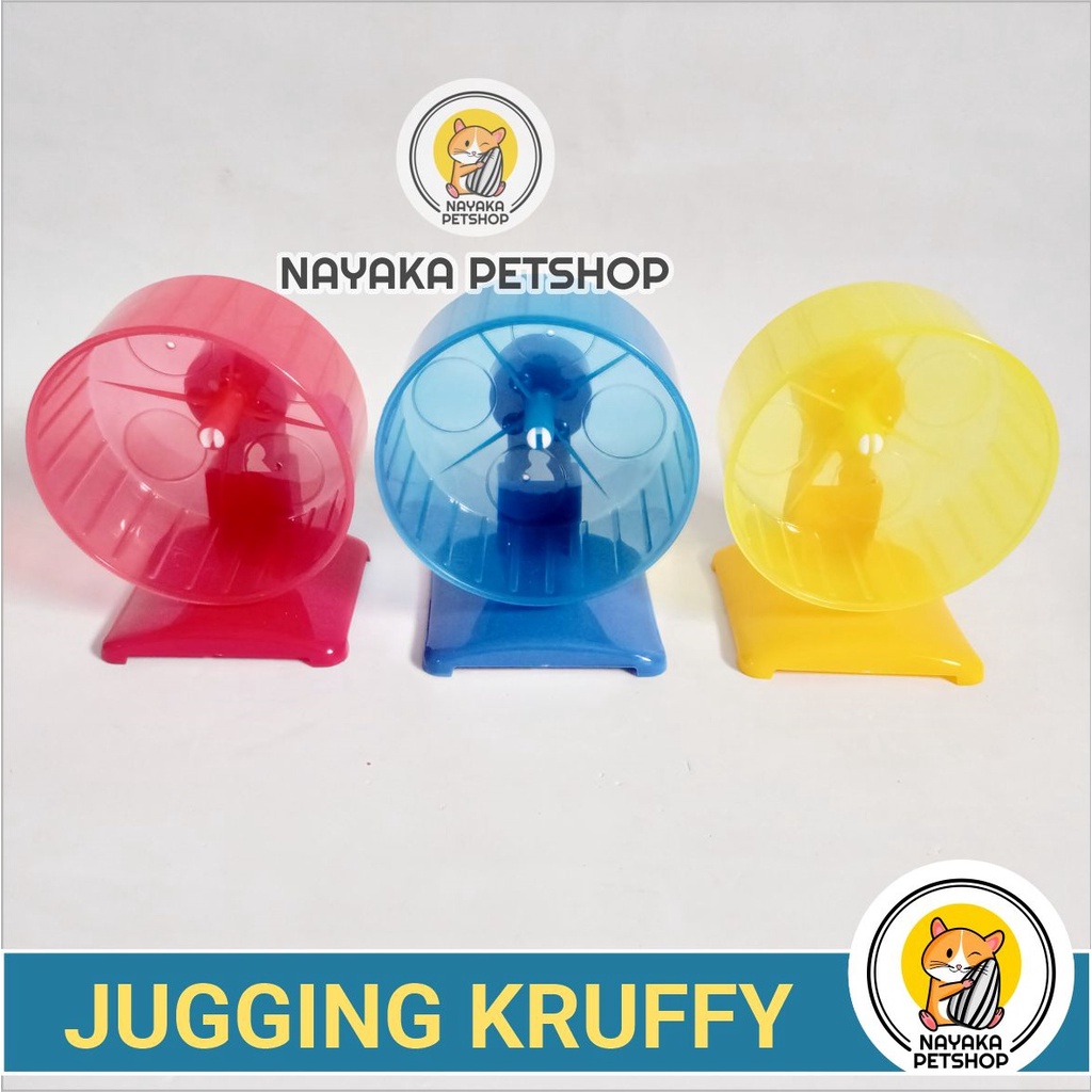 Jugging Kruffy Kincir Hamster Jogging Wheel Running Ball Roda Rolling Exercise