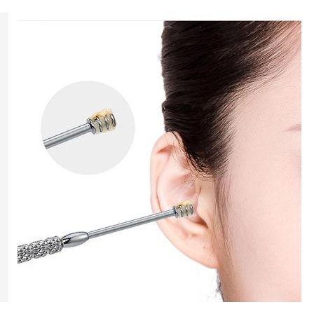 [Toserba_Emak] - Biutte.co Pembersih Telinga Korek Kuping Ear Wax Picker 7 PCS - JC7 - Silver