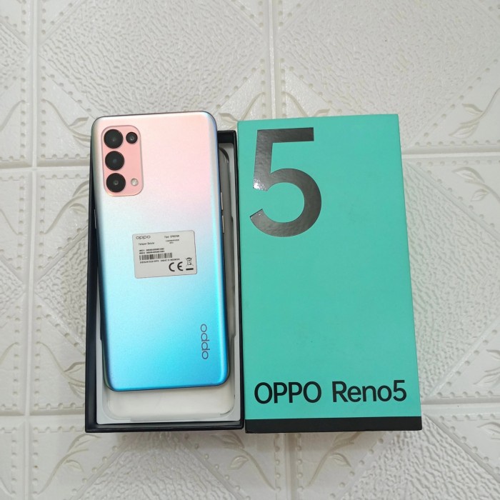 [ Hp / Handphone ] Oppo Reno 5 8/128Gb Second Full Set Bekas / Second / Seken / 2Nd