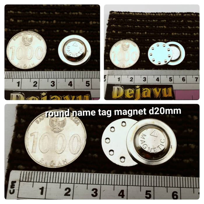 

READY GOJEK Magnet Name tag bulat nama dada magnetic d20mm
