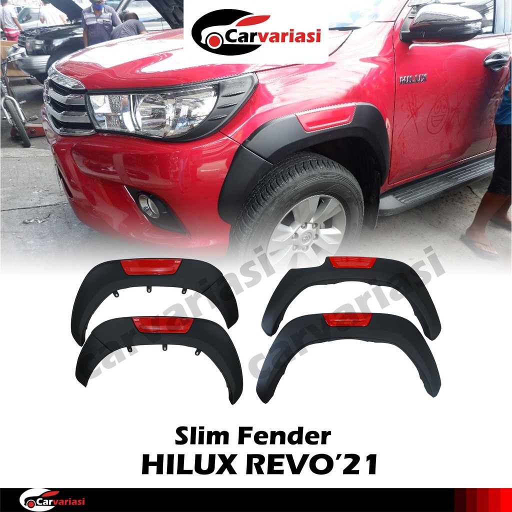 SLIM FENDER FLARE HILUX REVO IMPORT RED