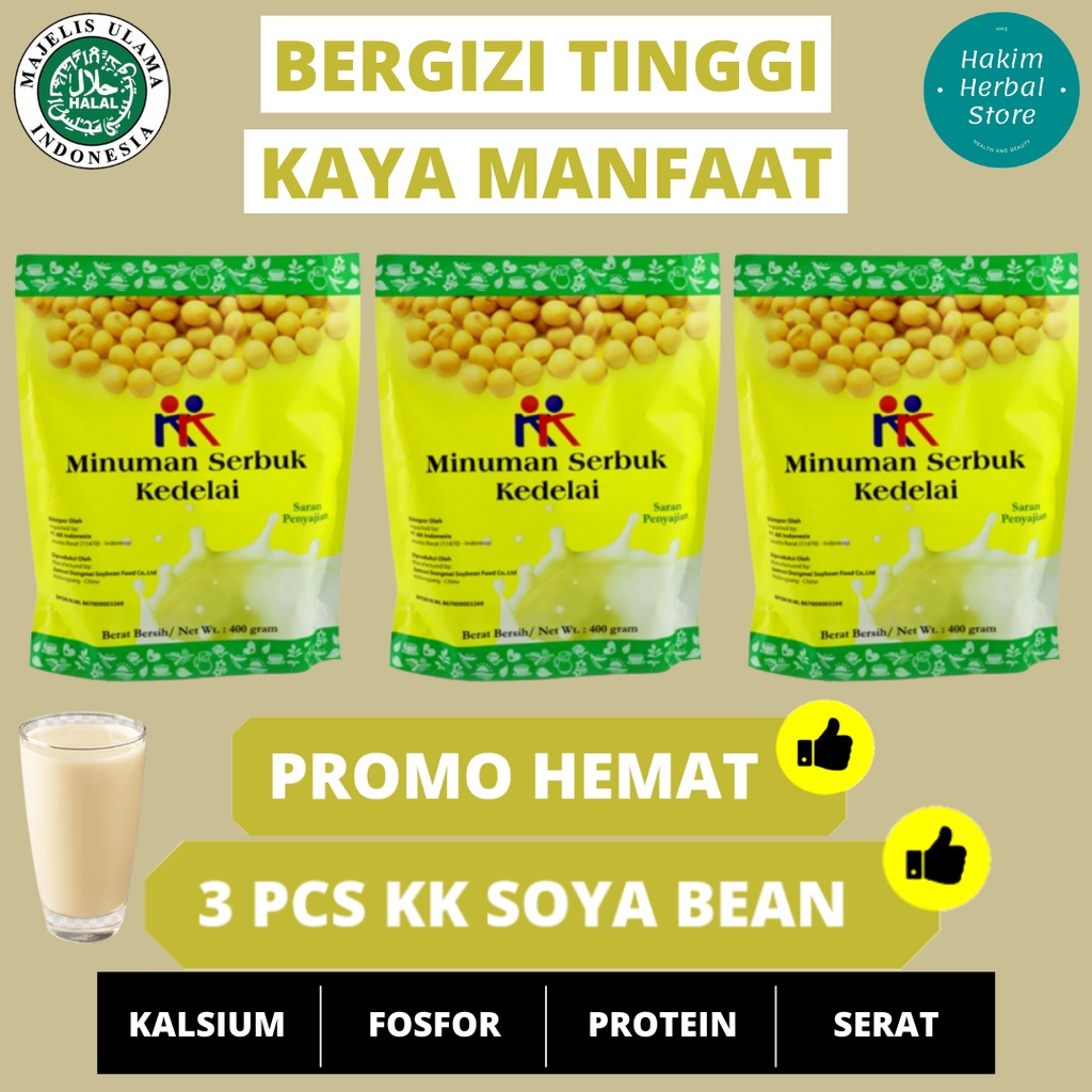 

3 Pcs KK Soya Bean Powder Susu Kedelai Bubuk