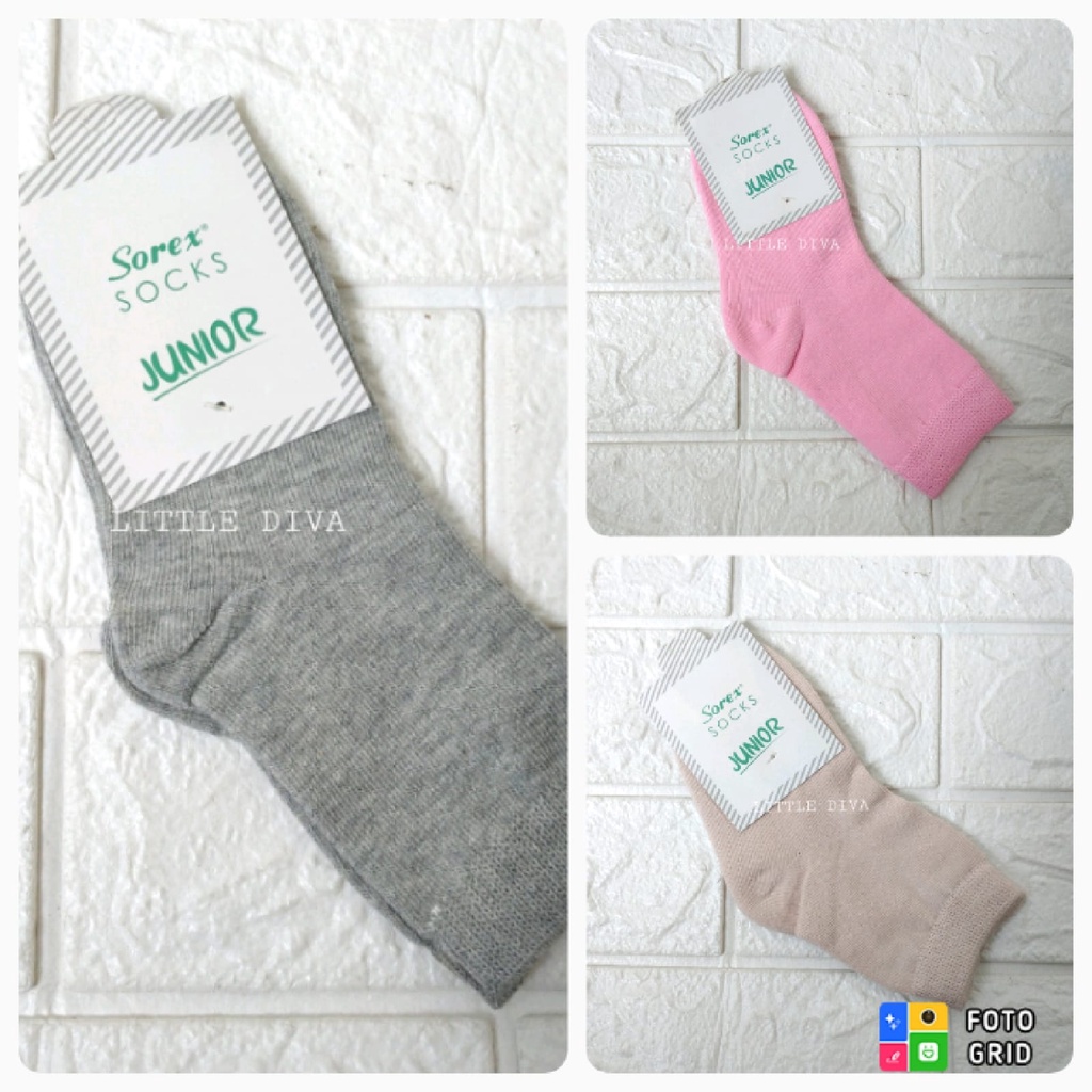 Kaos Kaki Anak SD Pendek SOREX 5914 Size S M L Kid's Socks Warna warni unisex murah berkualitas