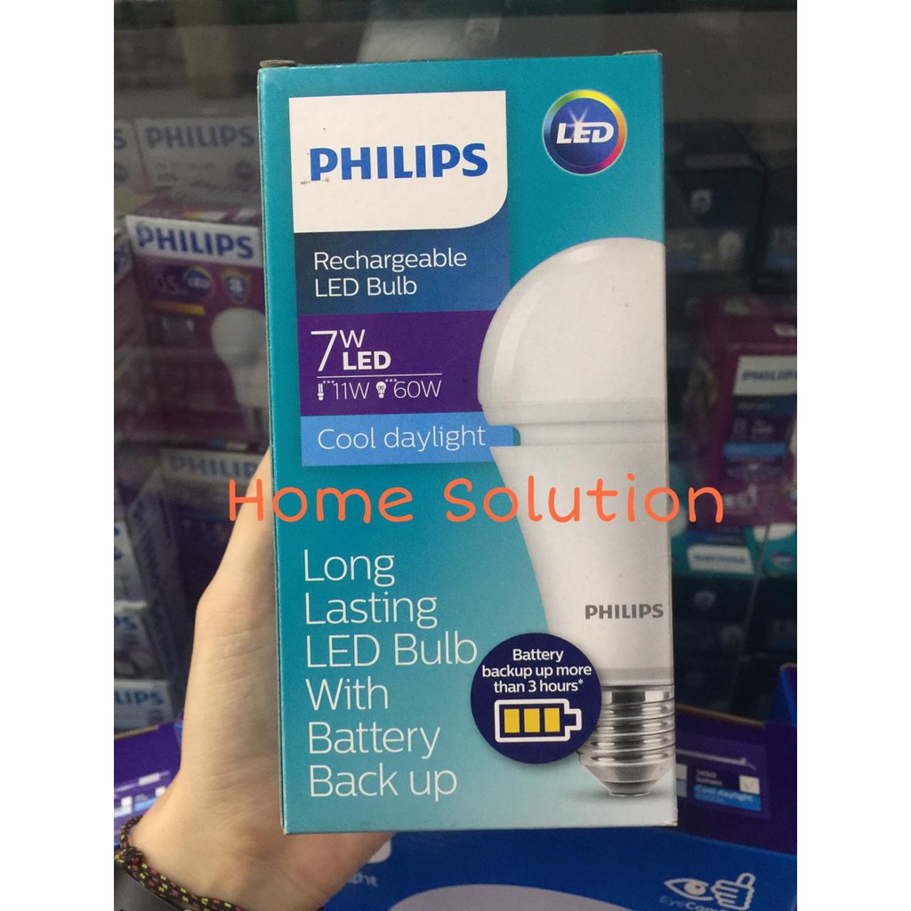  Philips Rechargeable LedBulb 7W 6500K Putih AC/DC
