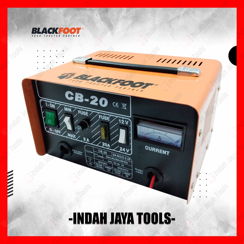 BLACKFOOT CB-20 Battery Charger 20A - Charger Cas Aki Kering Basah A