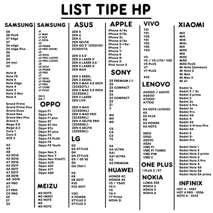 Case Casing Sublim Polos Blank Case Op294