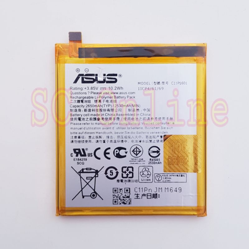 Baterai Asus Zenfone 3 Zenfone3 ZE520KL Batre Batrai Z017D Z017DA Z017DB Zenfon Zenfon3 C11P1601