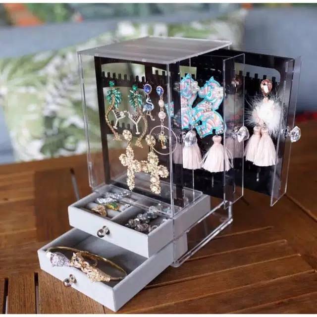Rak organizer aksesoris Acrylic anting, gelang,kalung