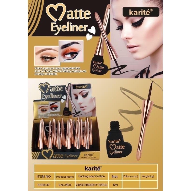 [ECER] EYELINER / EYE LINER KARITE MATTE LOVE LONGLAST WATERPROOF NO.57314/57481