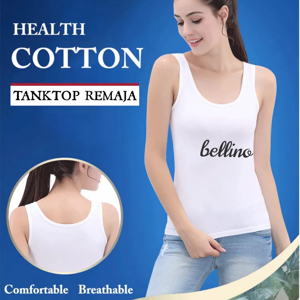 Premium Singlet Wanita Remaja Putih Kaos Dalaman Anak Sekolah SMP SMA Pelajar Bahan Super Adem Sejuk