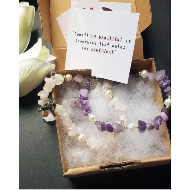 GELANG MUTIARA AIR TAWAR MIX batu GELANG MUTIARA ASLI MIX BATU KERIKIL CANTIK GELANG MUTIARA AIR TAW