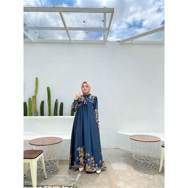 (COD) New Gamis Ulya Dress by HMF LUXURY