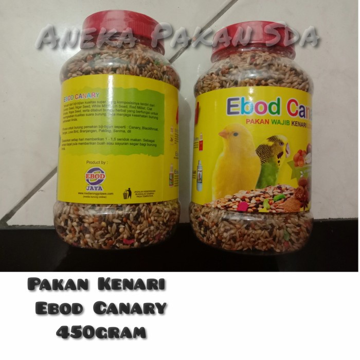 Pakan Burung Kenari lovebird/ ebod canary murah kemasan botol 450gram
