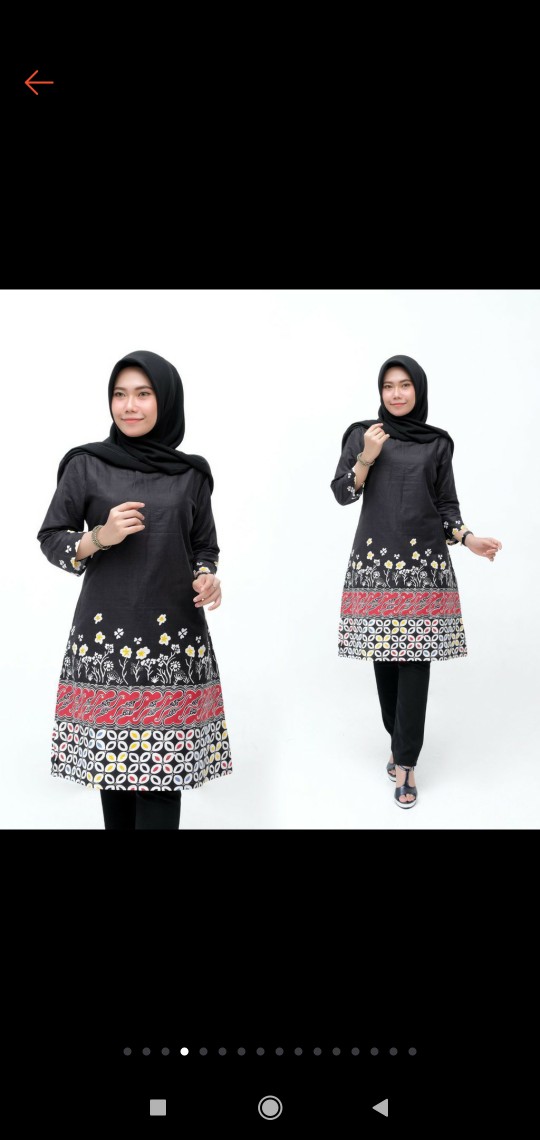 Terlaris Serut Genes Jelita Tunic Navbor Yelbor Whitbor Creambor Tunik Batik Modern Hrb030 Dolbi Dob