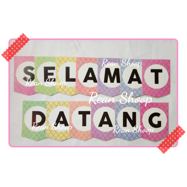 Banner Bunting Garland Flag Ucapan Selamat Datang Shopee Indonesia