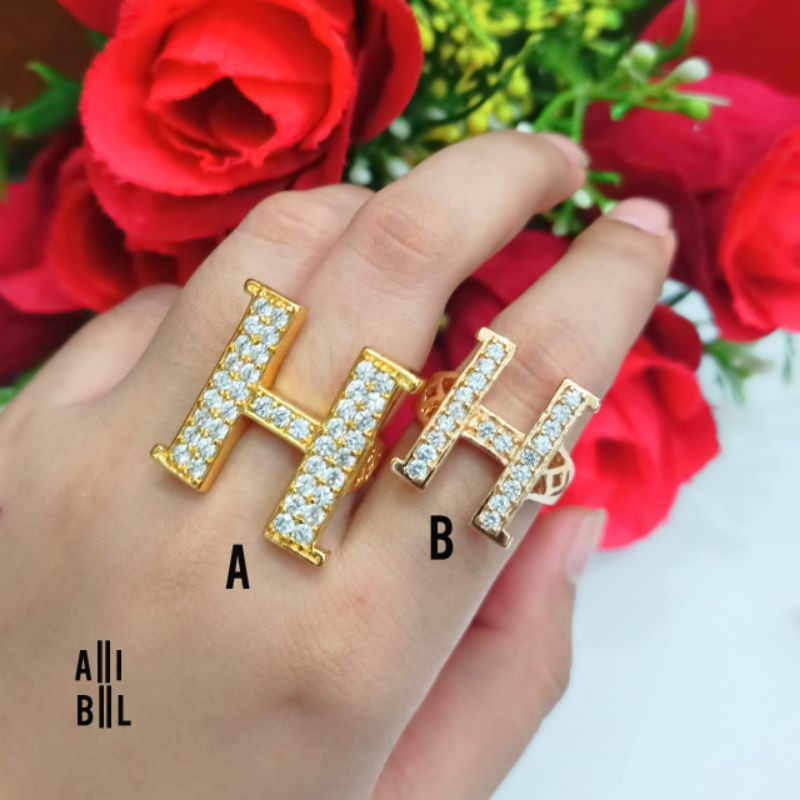 NEW!! TERBARU PERHIASAN WANITA TITANIUM CINCIN PRIA WANITA MEWAH ELEGAN LAPIS EMAS 24K MOTIF PILIHAN