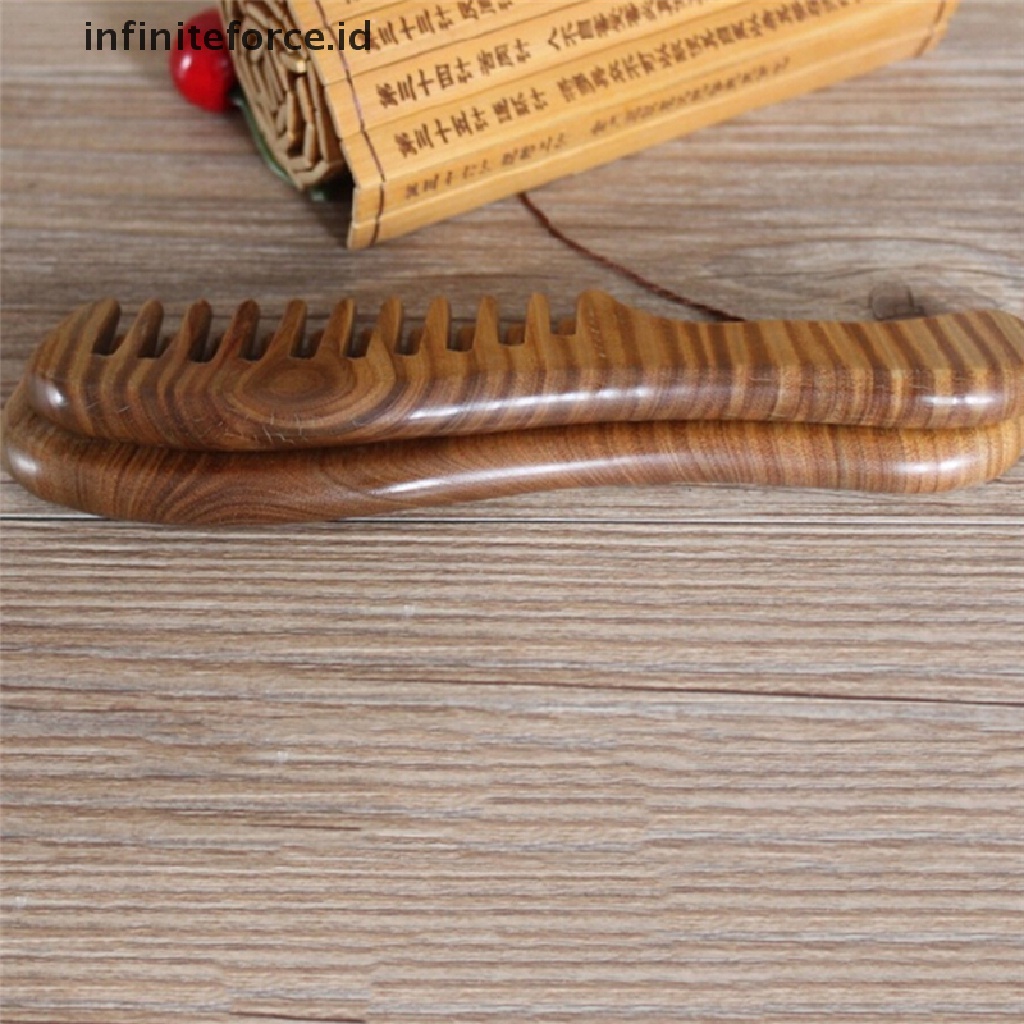 (Infiniteforce.Id) Sisir Kayu Cendana Alami Handmade Untuk Pijat Kepala