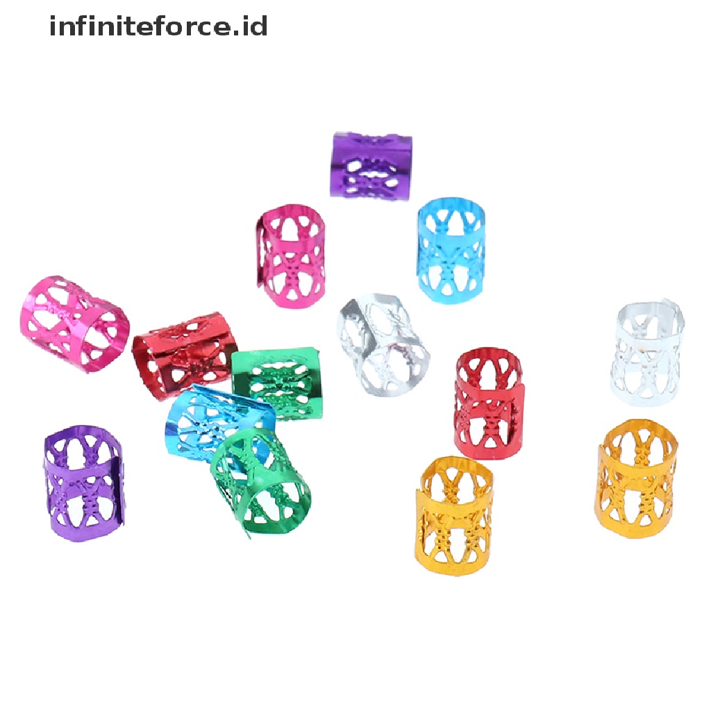 (Infiniteforce.Id) 100pcs / Set Cincin Cuffs Untuk Rambut Gimbal