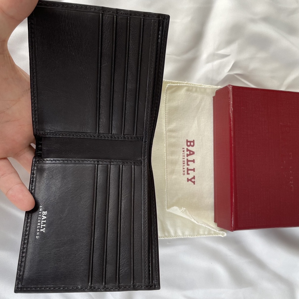 WALLET Dompet PRIA Bally Wallet Bifold Men Wallet Black