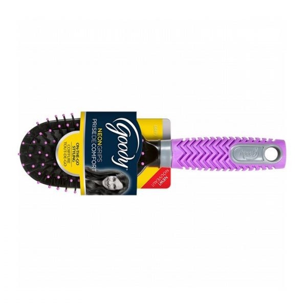 Goody Neon Grips 06871 purse oval cushion hair brush