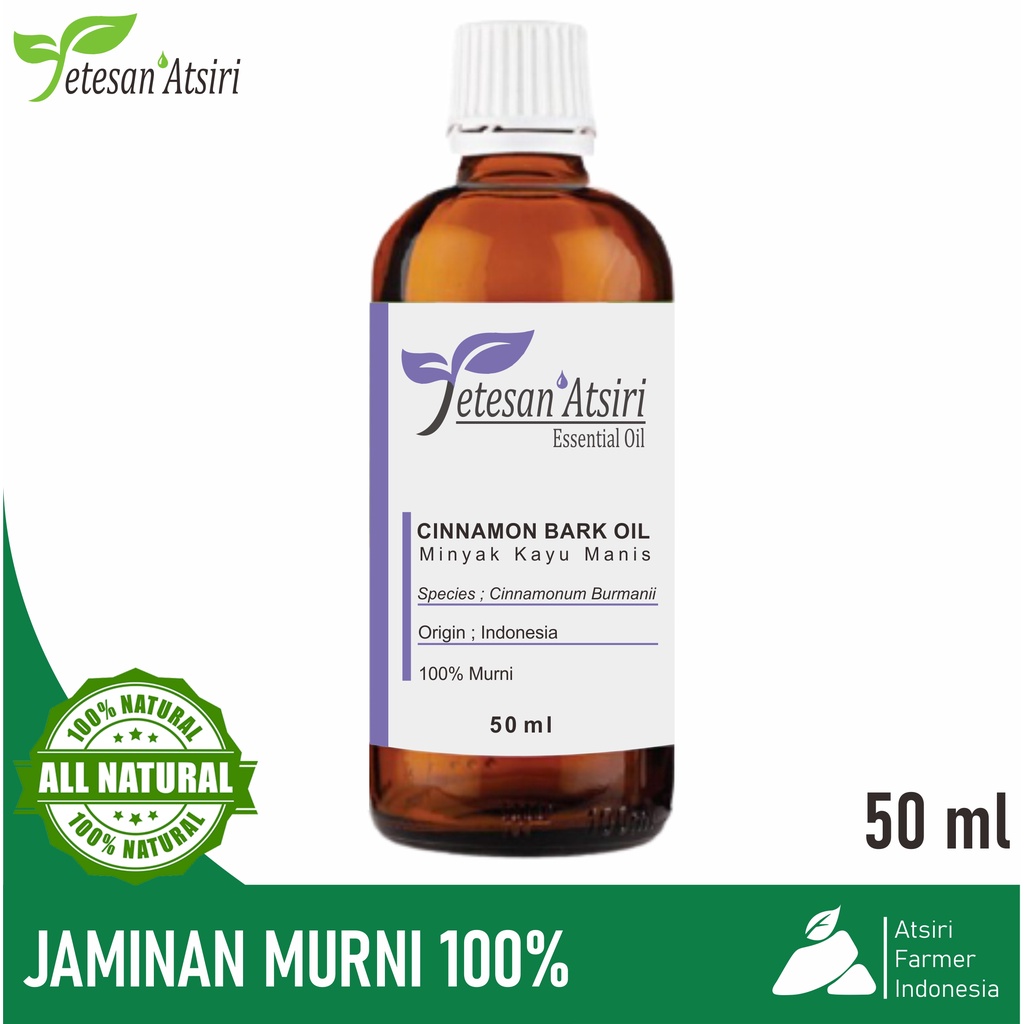 50ml minyak atsiri kayu manis murni asli 100% cinnamon bark pure essential oil aromatherapy diffuser