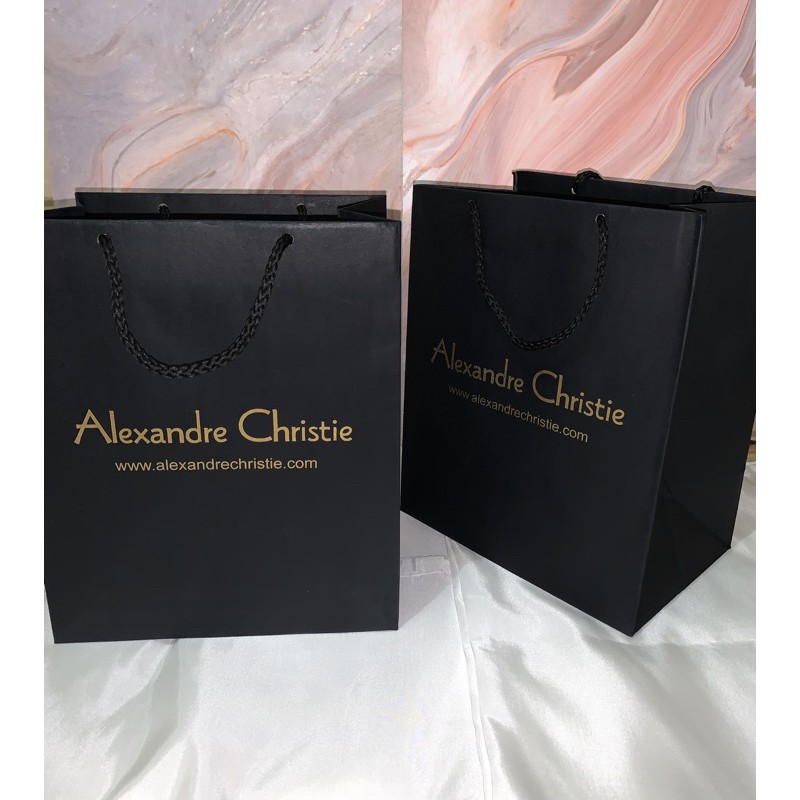 Paper bag Alexandre Christie Hitam Paper Bag Kotak Jam Tangan  (READY STOCK JKT )