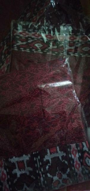 Batik Couple Keluarga Sania Ruffle Ori Ndoro Jowi Dnt Mega Mendung Merah