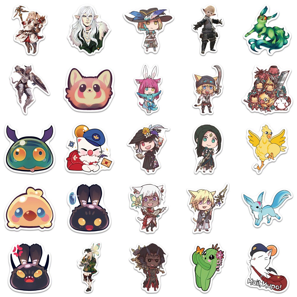 50PCS Game Final Fantasy Graffiti Stickers DIY Motorcycle Luggage Guitar Skateboard Waterproof Cool Cartoon Toy Sticker