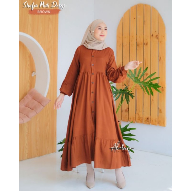 Baju Katun Dress Katun Twill Midi Dress Terbaru Dress Polos Dress Murah