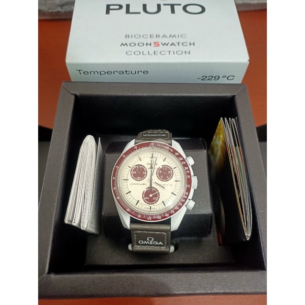 ORIGINAL AUTHENTIC SWATCH x OMEGA to the planet bioceramic moonswatch mission to pluto , jupiter