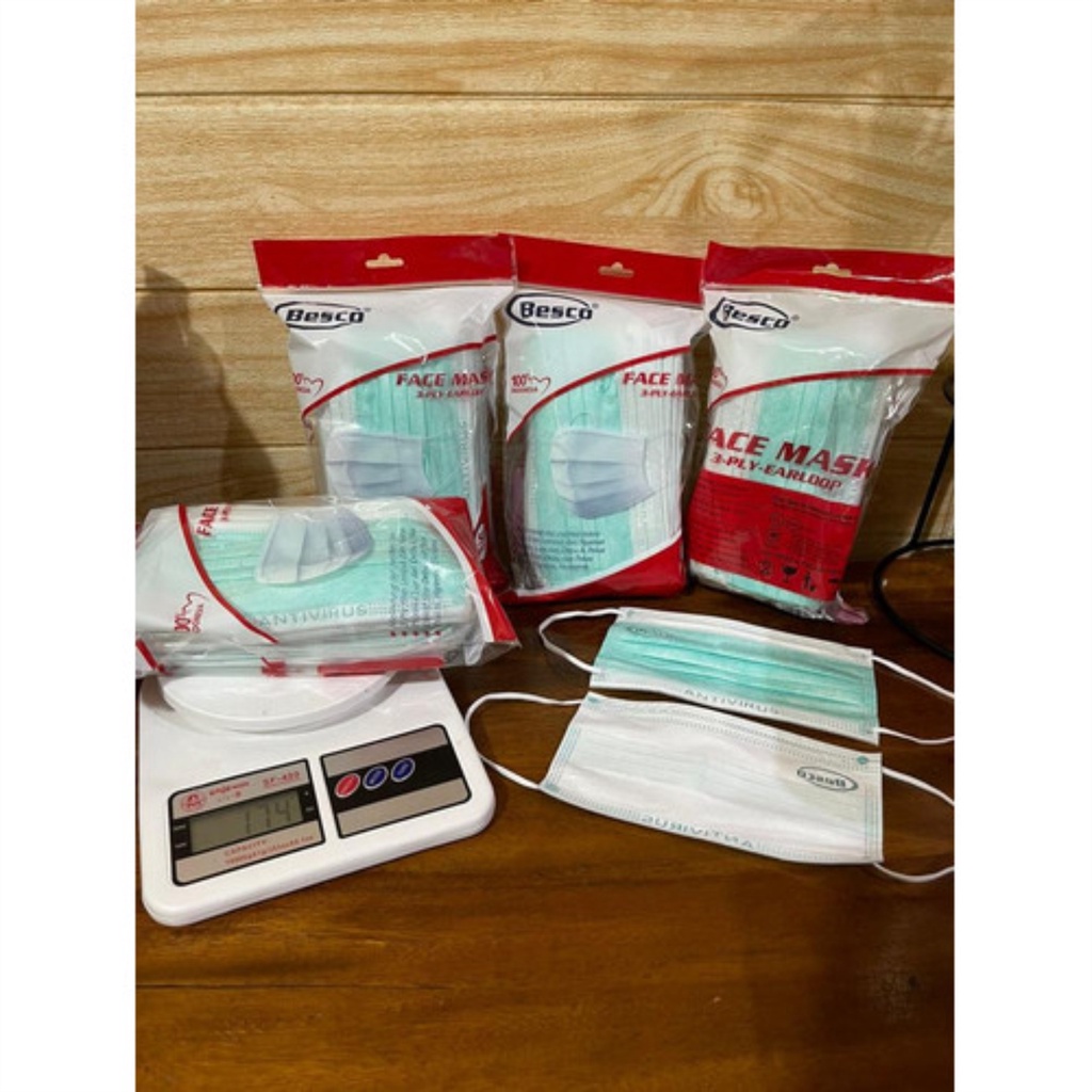 Masker BESCO 3 ply 1 Pax isi 50pcs #BESCO# Best Masker