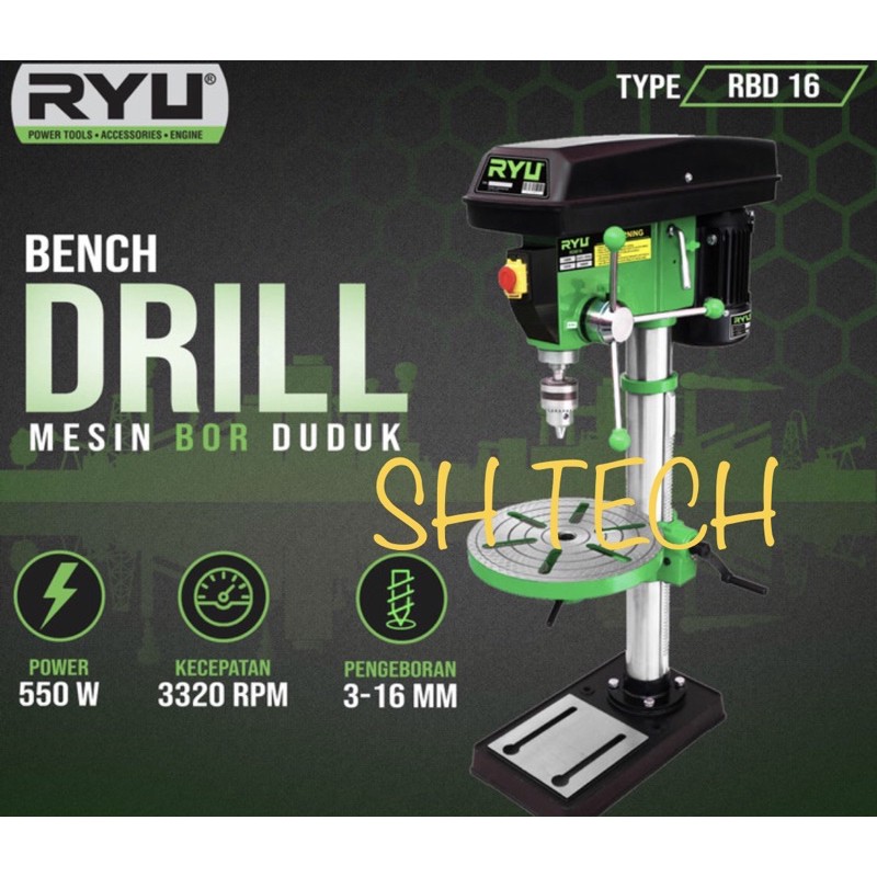 BOR DUDUK RYU RBD16 RBD 16 BENCH DRILL 16 MM