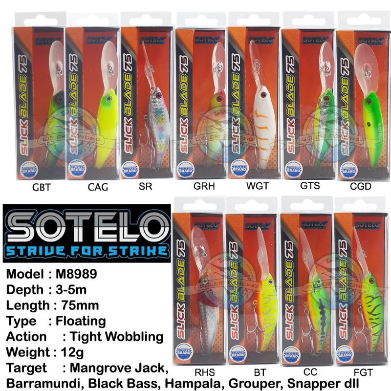 LURE SOTELO SLICK BLADE 75. WEIGHT 12g