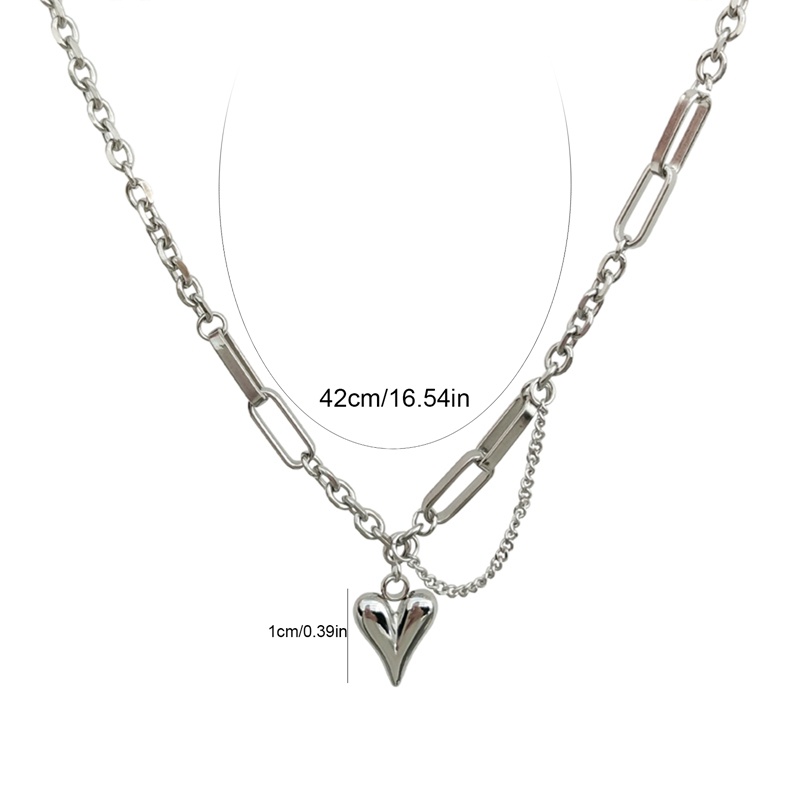 Kalung Rantai Klavikula Bahan Stainless Steel Warna Emas Untuk Wanita