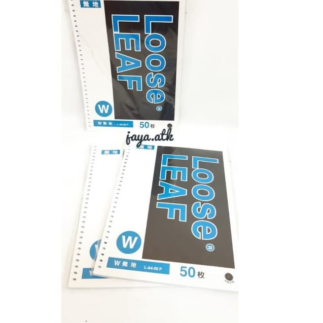 

ⅎ LOOSE LEAF A4 ISI REFILL KERTAS BINDER NOTE A4 POLOS 50 LEMBAR 30 RING ◊