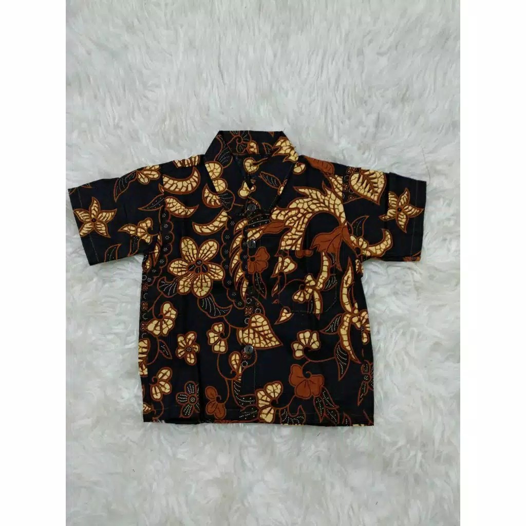 Kemeja hem batik anak usia 6.5 th - 8.5 th