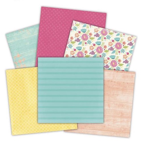 crapbooking Patterned Paper 6&quot;x6&quot; - Think Spring (24 sheets)