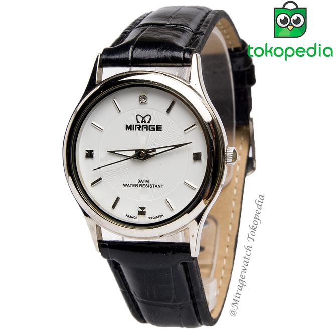 Terbaru Jam Tangan Kulit Wanita Mirage Original LL Series - White - Putih A
