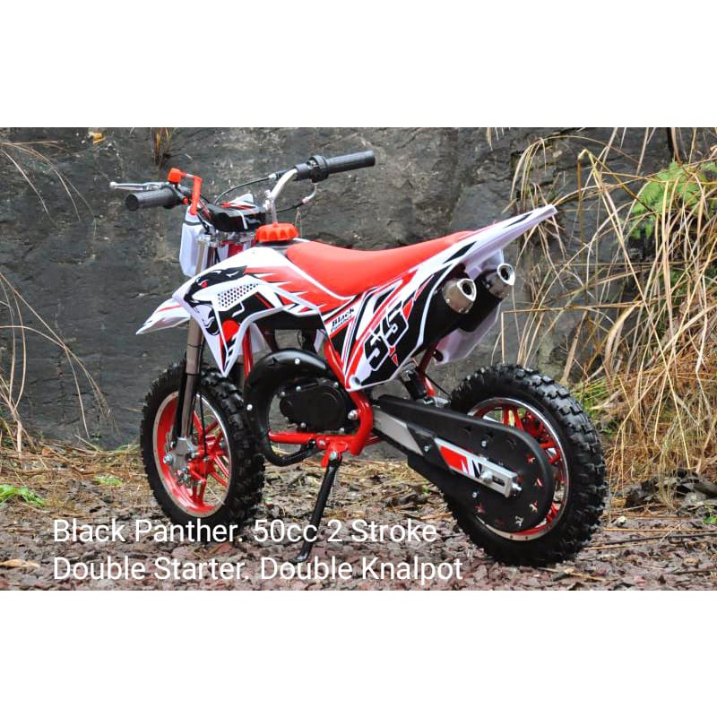 Bazar Sepeda - SEPEDA MOTOR BENSIN ANAK TRAIL BLACK PHANTER DOUBLE STARTER