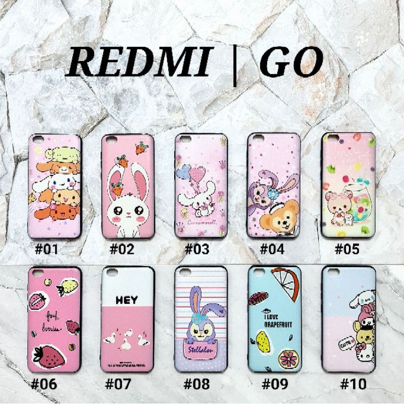 VIVO V15 OPPO A59 / F1S F11 PRO REDMI GO REDMI 7 REDMI NOTE 7 - PINKY CANDY Soft Hard Case Pastel Cartoon