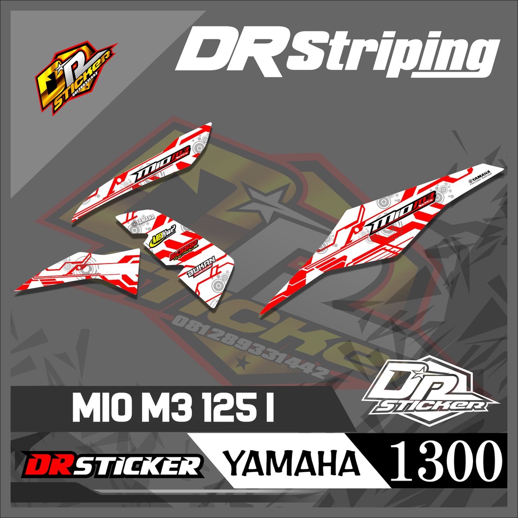 1300 striping stiker mio m3 125i motif lis grafis racing semi full