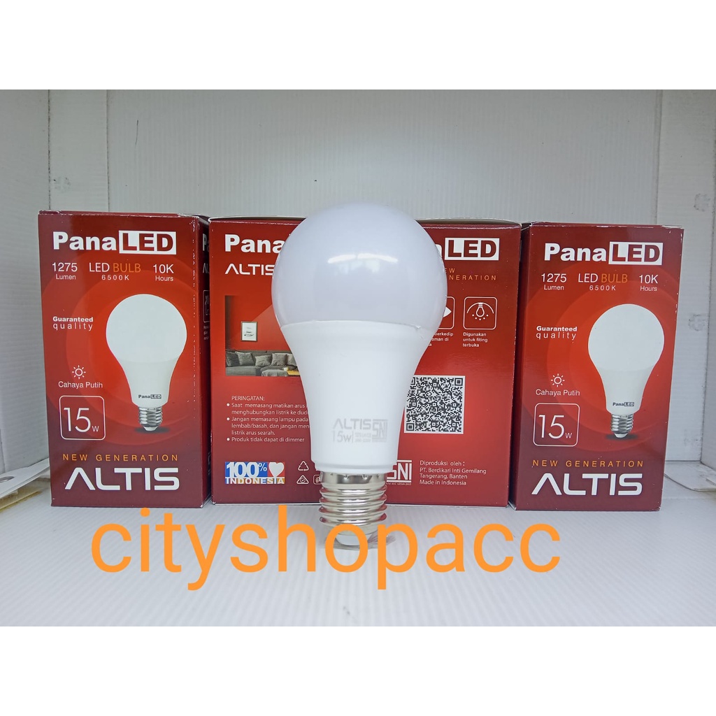 PANALED ALTIS LED Lampu Bohlam Bulb 15w / 15 watt E27 220V Putih 6500K