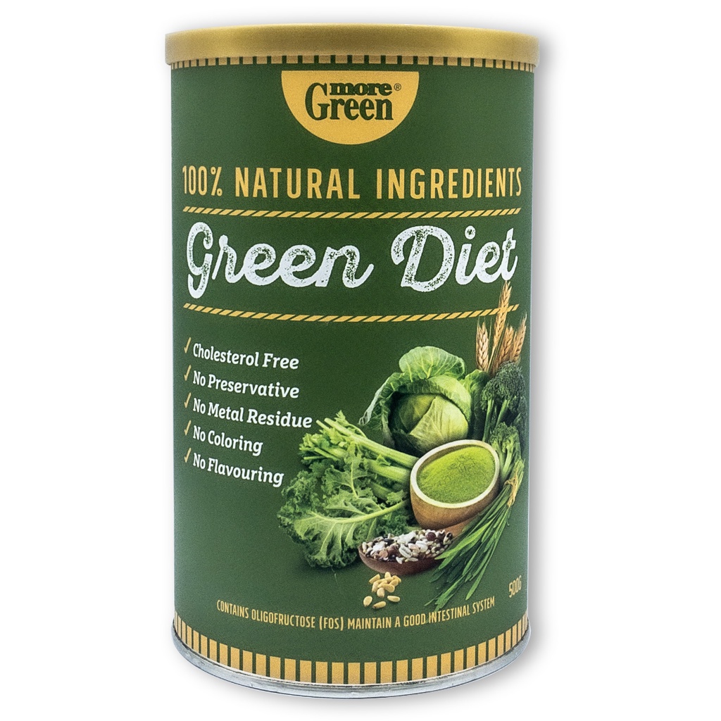 

More Green Green Diet Sereal Bubuk Green Powder Cereal 500g/kaleng Import Malaysia