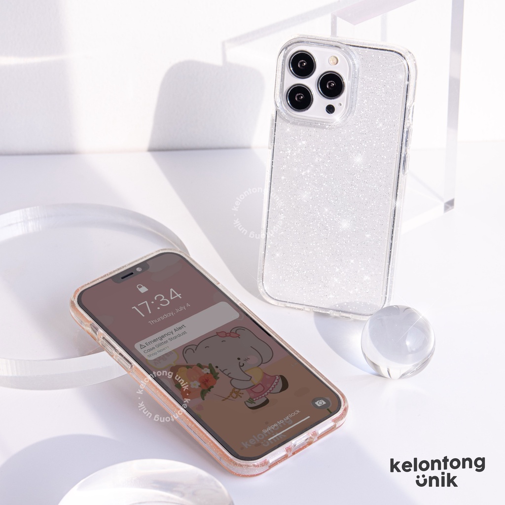 (Seri  2) For iPhone - Blink Blink Glittery Stardust Acrylic Case