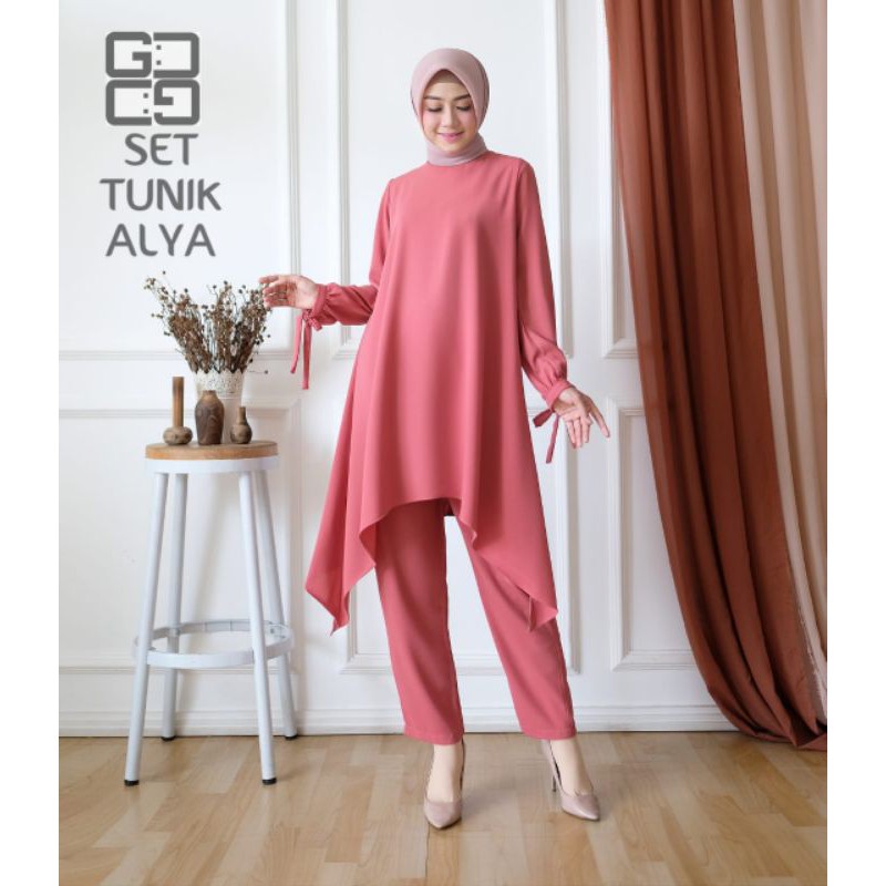 tunik alya / tunik modern / tunik terba / tunik toyobo / atasan tunik terbaru / tunik murah polos
