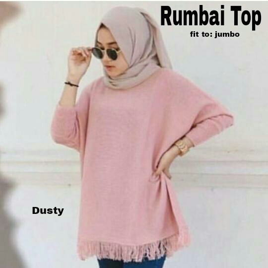 [Rumbai Top Varian Warna RO] Blouse Wanita Rajut Varian Warna