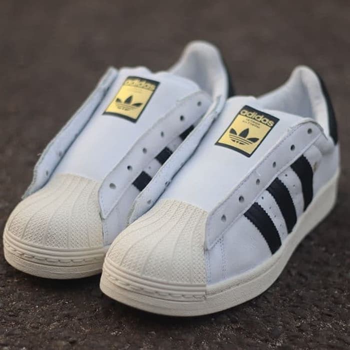 Adidas Superstar Laceless White List Black Bnwb