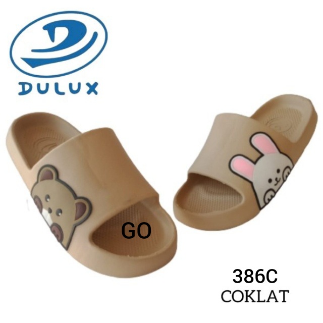 gof DULUX 386C Sandal Selop Anak Sandal Slide Motif Kelinci Beruang Ukuran 30-35